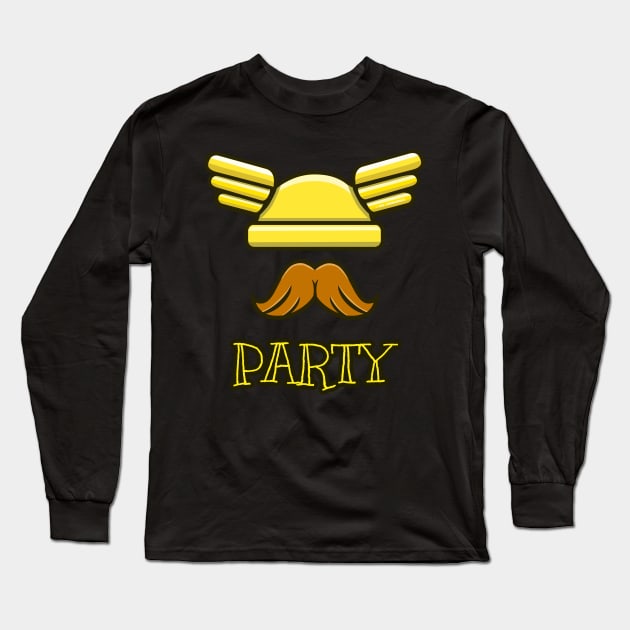 Party Viking Long Sleeve T-Shirt by LaughingGremlin